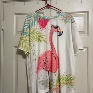 SHEIN Curve Colorful Graphic Top